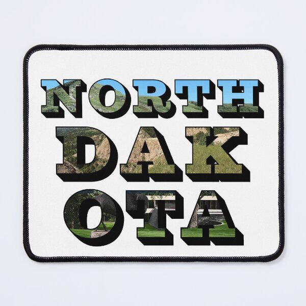 Item preview, North Dakota w/ National Landmarks designed and sold by Pajamurai.