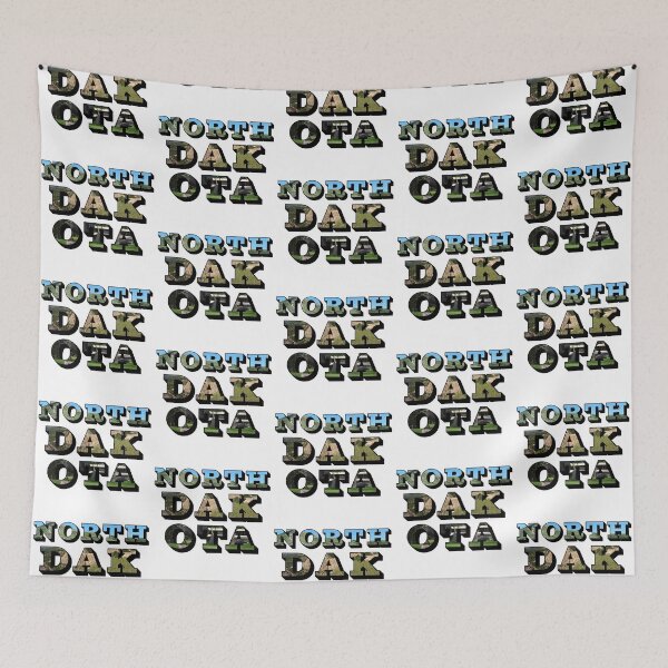 Item preview, North Dakota w/ National Landmarks designed and sold by Pajamurai.