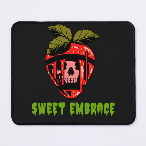 Item preview, Sweet embrace of berries, skull in strawberry designed and sold by MindBlownWill.