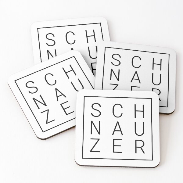 Item preview, Schnauzer - Minimalist Black Type in a Square - Boxed  designed and sold by 8PawsStudio.