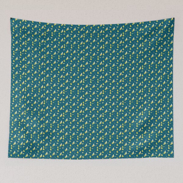 Item preview, Bananas on the Mind - Pattern on Blue Graphic  designed and sold by brendonlantern.