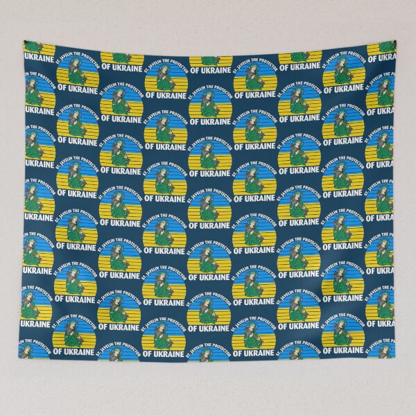 Item preview, Saint Javelin The Protector of Ukraine Ukrainian Flag   designed and sold by FunnnyPalmTees.