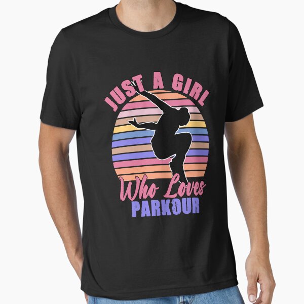 Item preview, Just A Girl Who Loves Freerunning For Parkour Running Lovers designed and sold by Nessshirts.
