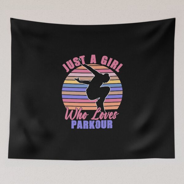 Item preview, Just A Girl Who Loves Freerunning For Parkour Running Lovers designed and sold by Nessshirts.