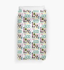 Love God And Family Duvet Cover