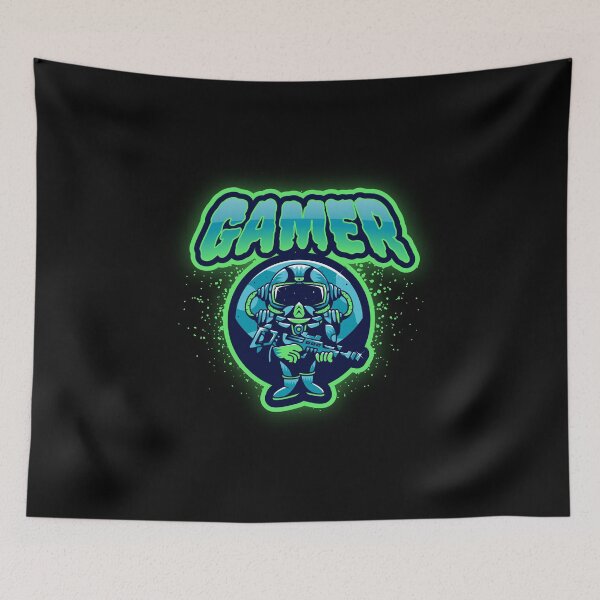 Item preview, Gamer with Small Armed Alien Cartoon designed and sold by PRIVARSHU.