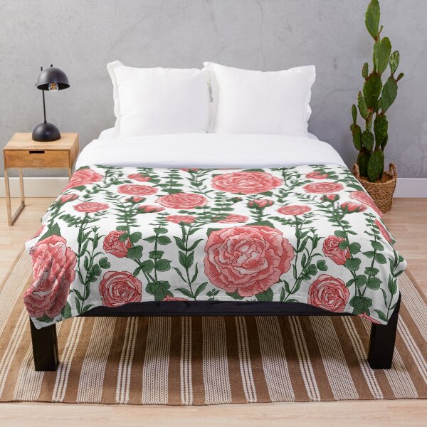 Artikelvorschau, Rosa Rosenmuster. Blumen-Vektor-Farbzeichnung. Jasmin. Briar. Strauchrosen und Hagebutten entworfen und verkauft von IrinaVaneeva.