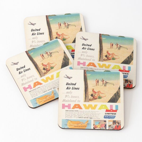 Item preview, 1953 United Airlines Hawaii Travel designed and sold by bikinihofie.