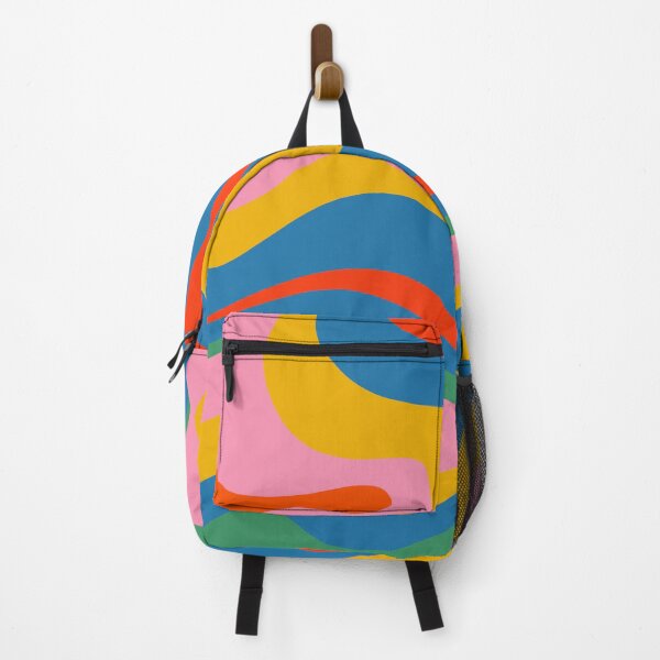 Item preview, Modern Retro Liquid Swirl Abstract Pattern Square Colorful Rainbow Melt designed and sold by kierkegaard.