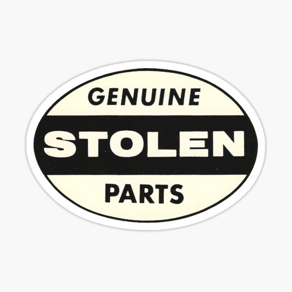 Vintage Genuine Stolen Parts Sticker