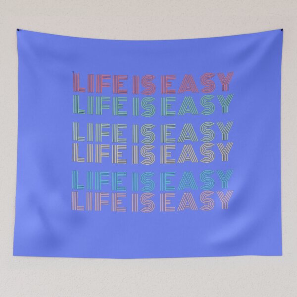 Item preview, Life Is Easy Pastel Repeated Text designed and sold by DeeCeeFashion.