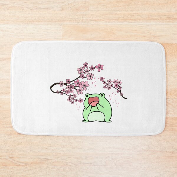 Item preview, Frog Aesthetic Frog in Spring Cottagecore Cottage Core Cherry Blossom Sakura designed and sold by CaitU.