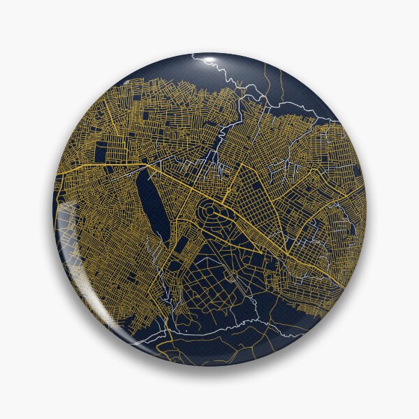 Item preview, Mbuji-Mayi City Map of DR Congo - Gold Art Deco designed and sold by deMAP.