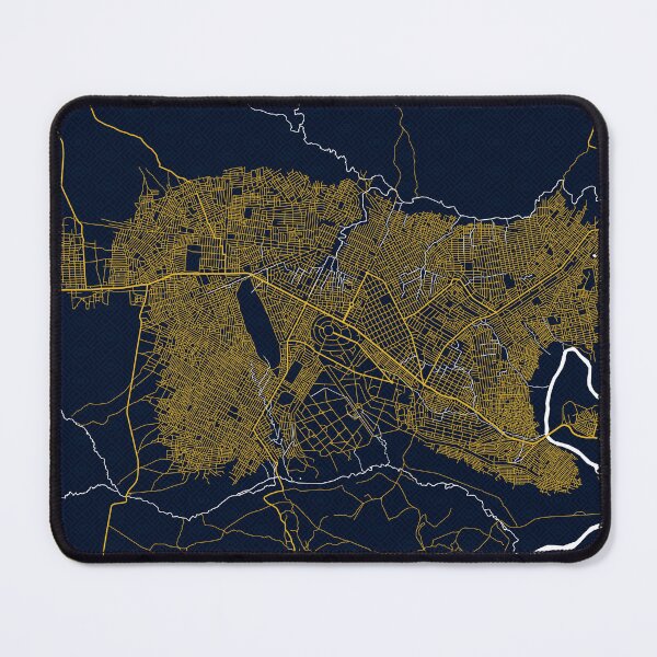 Item preview, Mbuji-Mayi City Map of DR Congo - Gold Art Deco designed and sold by deMAP.
