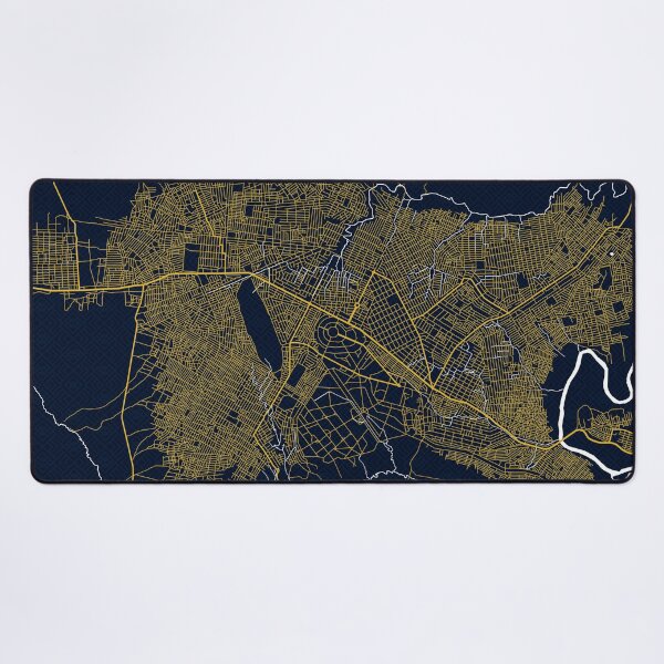 Item preview, Mbuji-Mayi City Map of DR Congo - Gold Art Deco designed and sold by deMAP.