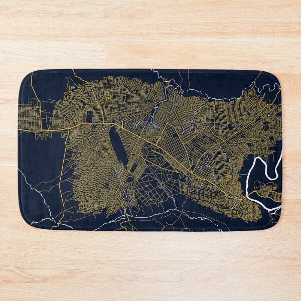 Item preview, Mbuji-Mayi City Map of DR Congo - Gold Art Deco designed and sold by deMAP.