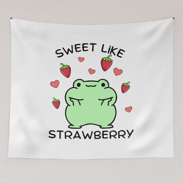 Item preview, Frog Aesthetic Funny Frog Pun Cottagecore Cottage Core Strawberry Frog designed and sold by CaitU.