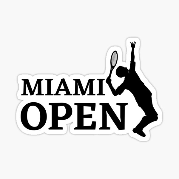 "Miami Open" Sticker by CatchyDesigners Redbubble