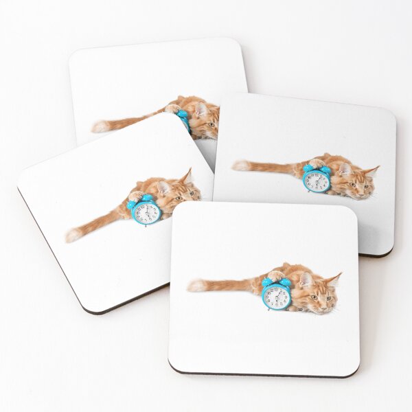 Item preview, ginger cat with alarm clock designed and sold by JAG2B.