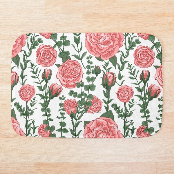 Item preview, Pink roses pattern. Flowers vector color drawing. Jasmine. Briar. Shrub roses and rose hips designed and sold by IrinaVaneeva.