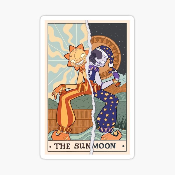 Sun & Moon Animatronics Sticker for Sale by MtnDew3301