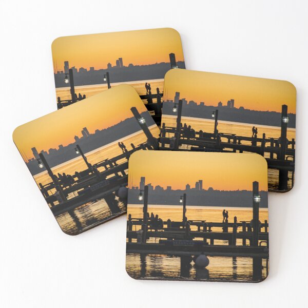 Item preview, Sunset Lovers in Marina Park Golden Hour designed and sold by SeaChangeDesign.