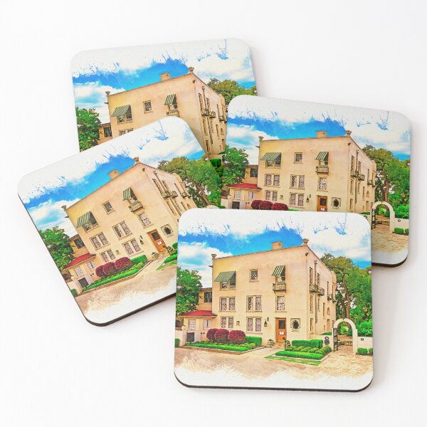 Item preview, The Contemporary Austin - Laguna Gloria - watercolor painting designed and sold by NickoPrints.