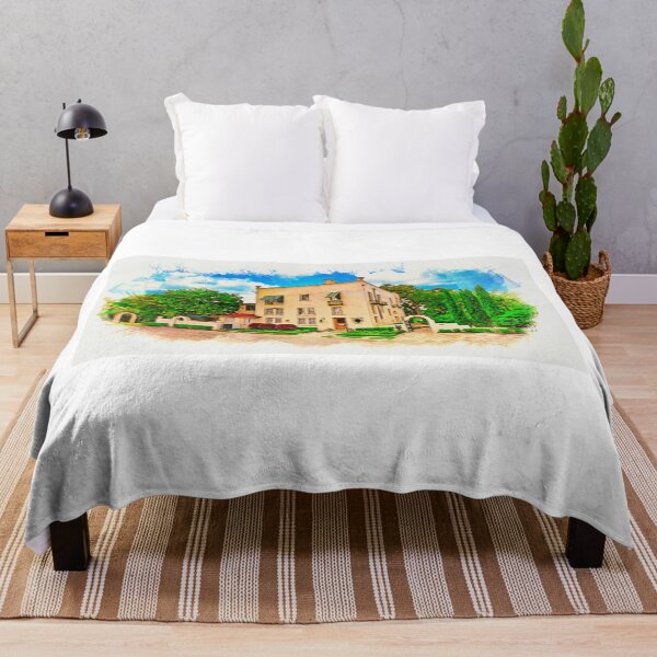 Item preview, The Contemporary Austin - Laguna Gloria - watercolor painting designed and sold by NickoPrints.