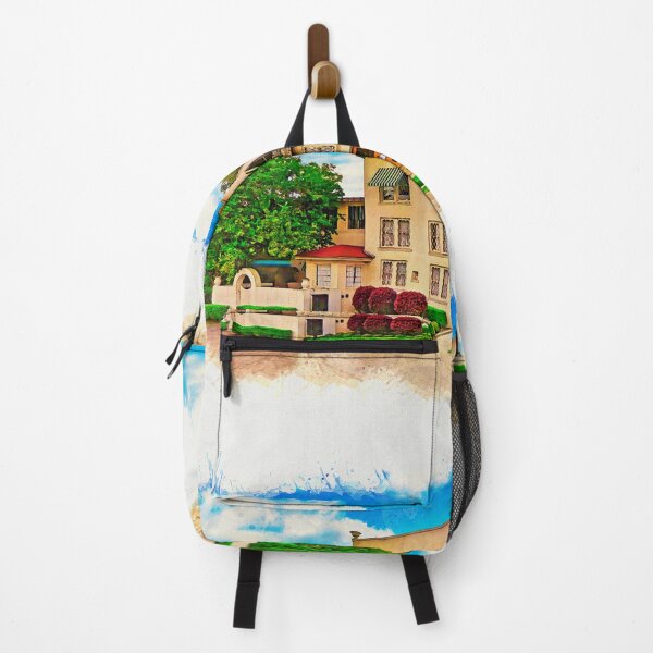Item preview, The Contemporary Austin - Laguna Gloria - watercolor painting designed and sold by NickoPrints.