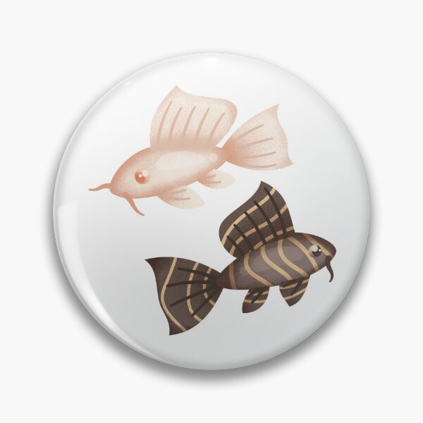 Aperçu de l'œuvre Poisson Pleco noir et blanc jumeau créée et vendue par TheFlyingSeabug.
