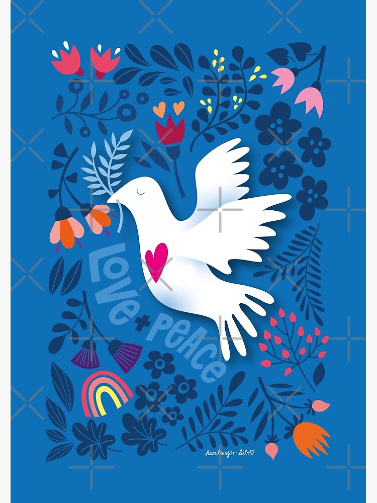 Poster mit Friedenstaube von hamburgerliebe