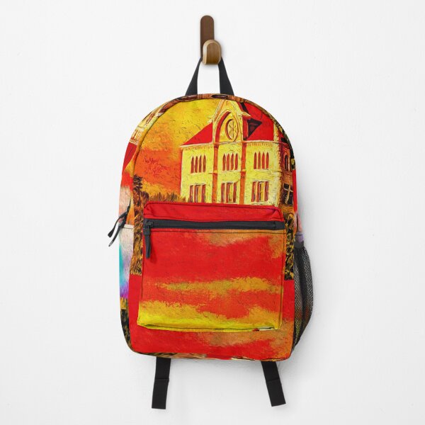 Item preview, The Main Building of St. Edward's University in Austin, Texas, at sunset - digital painting designed and sold by NickoPrints.