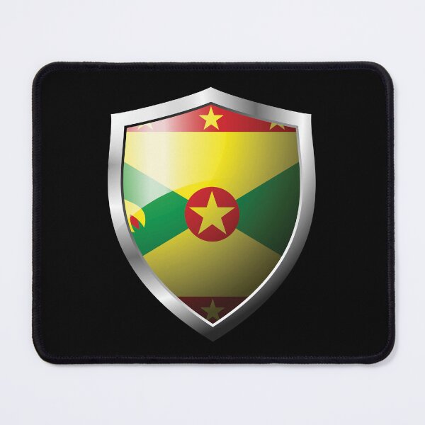 Item preview, Strong Grenada Flag Shield Country designed and sold by HelloFromAja.