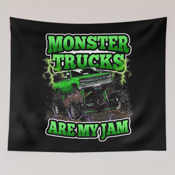 Item preview, Cool Awesome Monster Trucks Are My Jam Monster Truck Party designed and sold by rileyamiy.