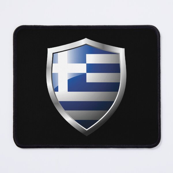 Item preview, Strong Greece Flag Shield Country designed and sold by HelloFromAja.