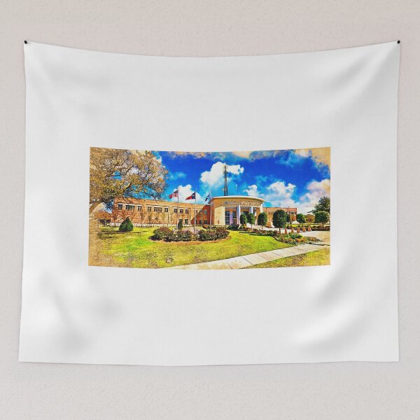 Item preview, Pasadena Police Department building - digital painting designed and sold by NickoPrints.