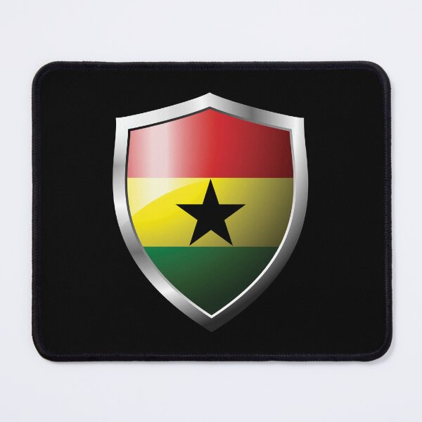 Item preview, Strong Ghana Flag Shield Country designed and sold by HelloFromAja.
