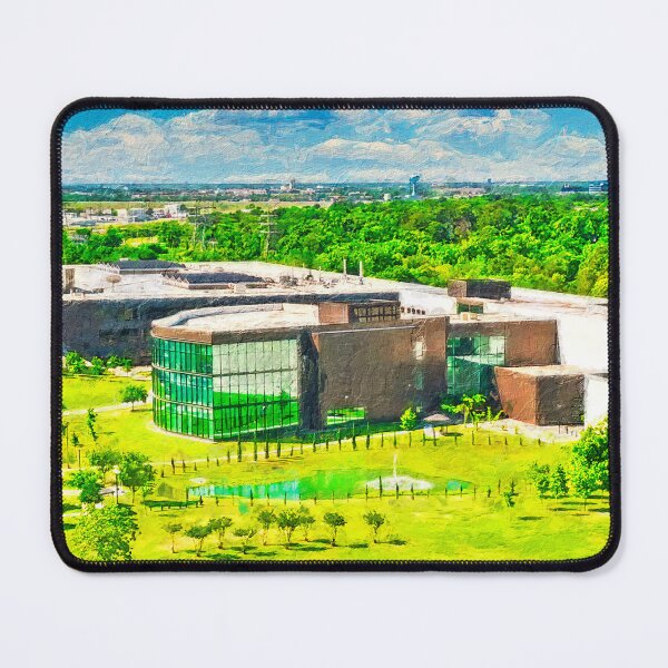 Item preview, Aerial view of the University of Houston-Clear Lake in Pasadena, Texas - digital painting designed and sold by NickoPrints.