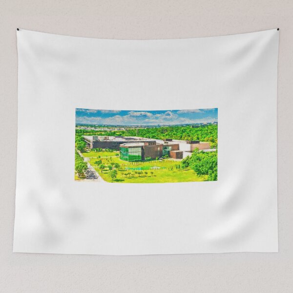 Item preview, Aerial view of the University of Houston-Clear Lake in Pasadena, Texas - digital painting designed and sold by NickoPrints.