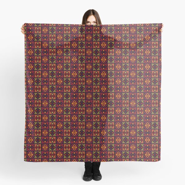 Deep Summer Fantasy African Tribal Print Pattern Scarf