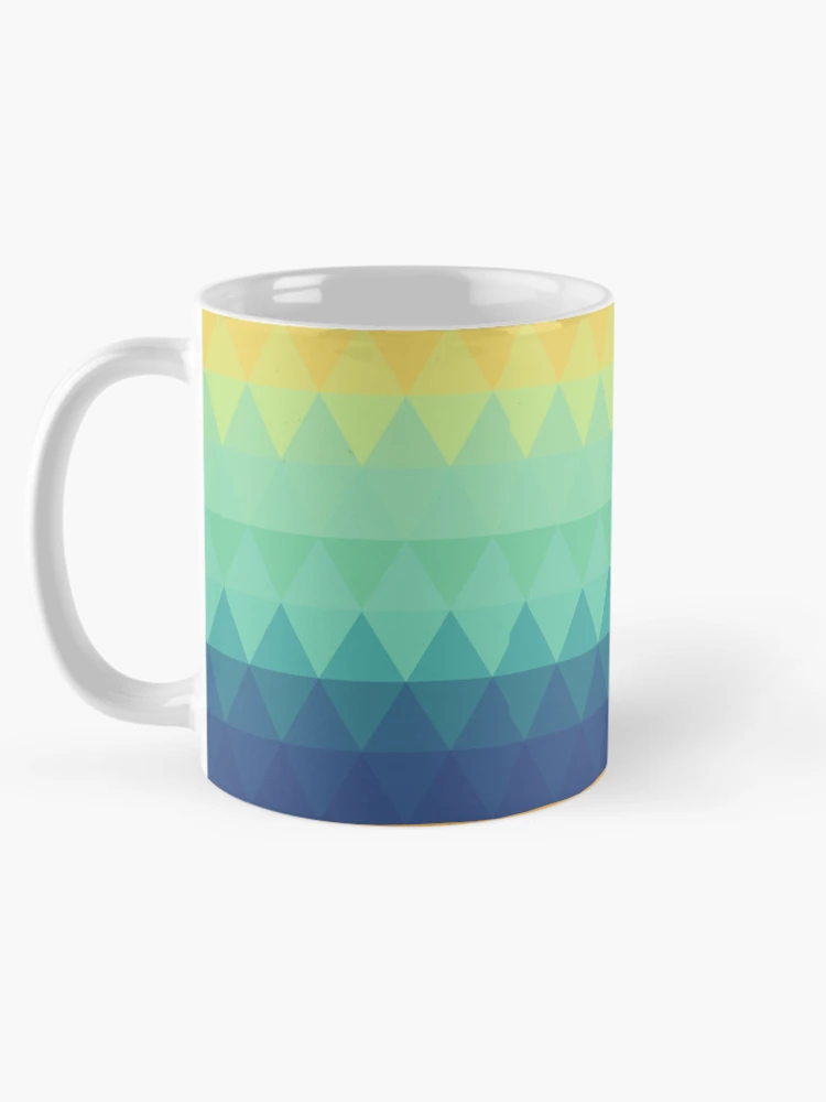 Thumbnail 5 of 6, Coffee Mug, Abstract Multicolor Triangular Pattern - Rainbow Abstract Pattern designed and sold by AppareIIndustry.
