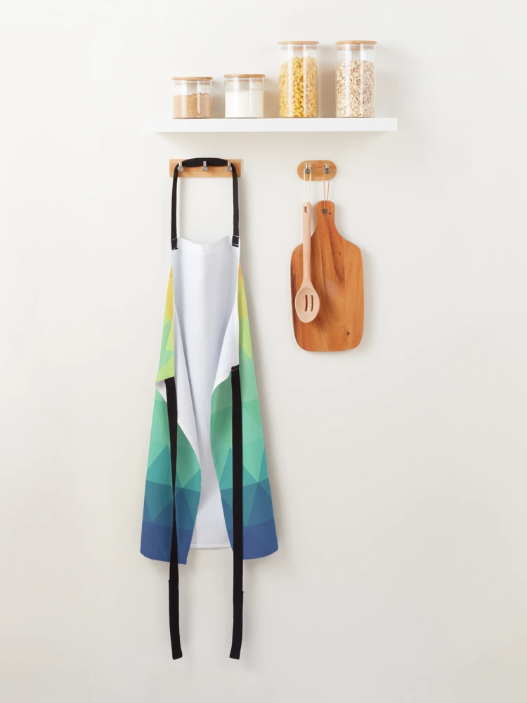 Thumbnail 2 of 6, Apron, Abstract Multicolor Triangular Pattern - Rainbow Abstract Pattern designed and sold by AppareIIndustry.