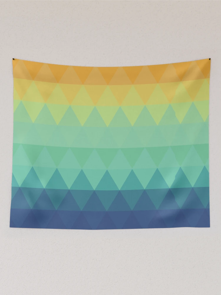 Thumbnail 2 of 3, Tapestry, Abstract Multicolor Triangular Pattern - Rainbow Abstract Pattern designed and sold by AppareIIndustry.