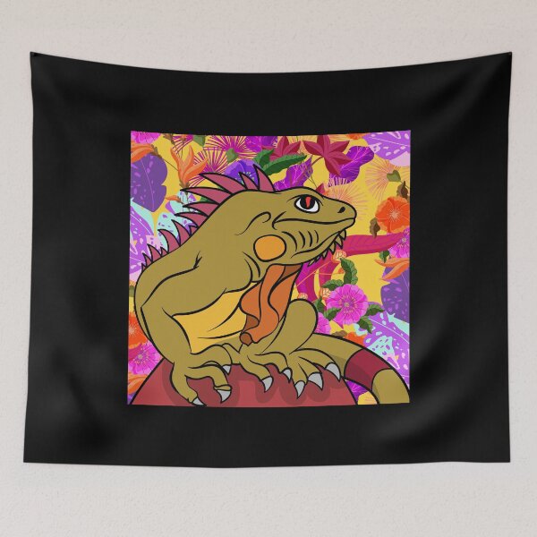 Item preview, Colorful Plants Tropical Reptile Lizard Lover Pet Iguana  designed and sold by bestshirtdesign.