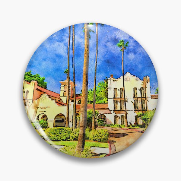 Item preview, Casa de Palmas Hotel in McAllen, Texas - pen and watercolor designed and sold by NickoPrints.