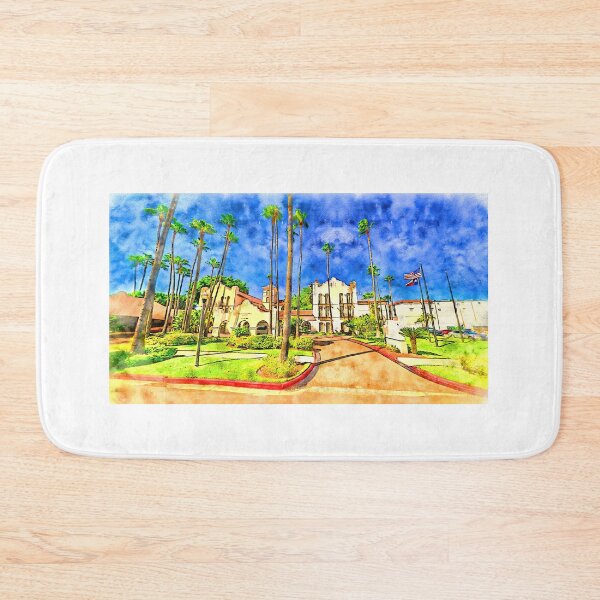 Item preview, Casa de Palmas Hotel in McAllen, Texas - pen and watercolor designed and sold by NickoPrints.