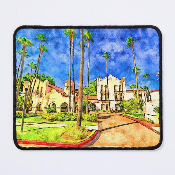 Item preview, Casa de Palmas Hotel in McAllen, Texas - pen and watercolor designed and sold by NickoPrints.