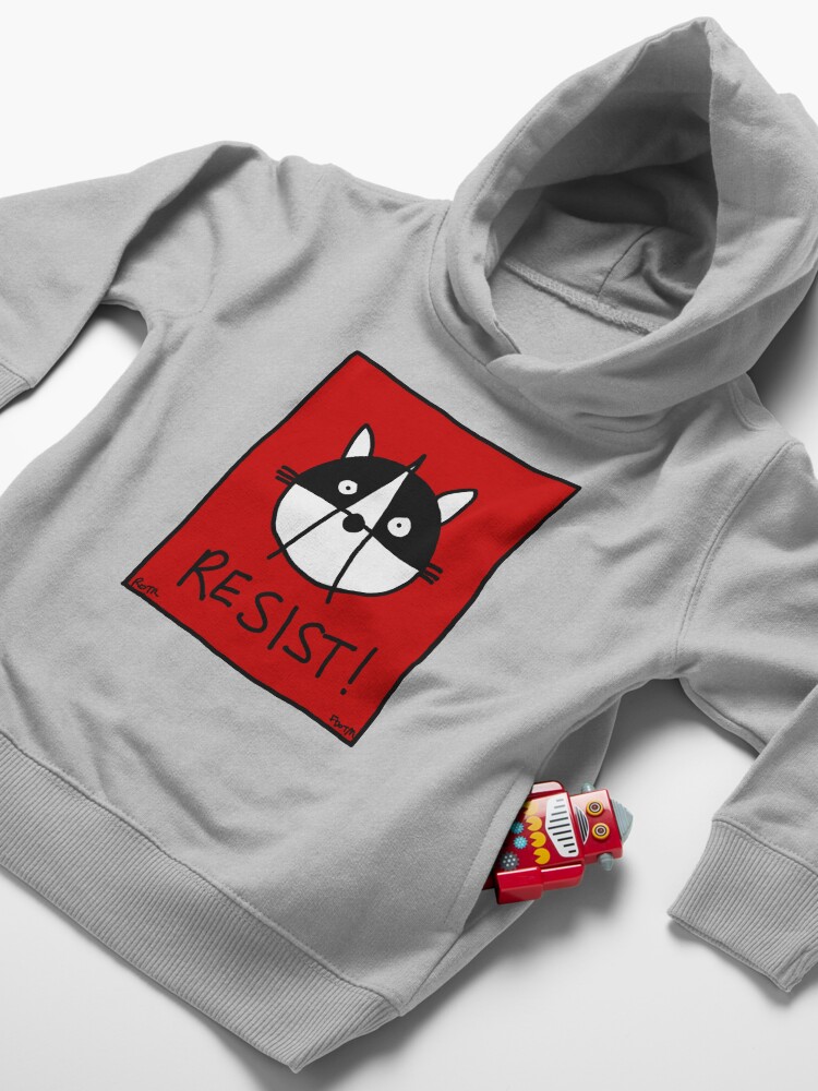 Alternate view of Resist! With the Raccoons of the Resistance Toddler Pullover Hoodie