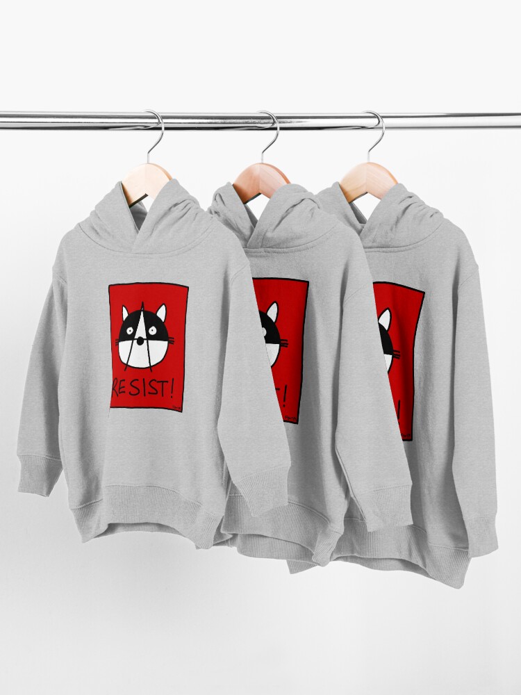 Alternate view of Resist! With the Raccoons of the Resistance Toddler Pullover Hoodie
