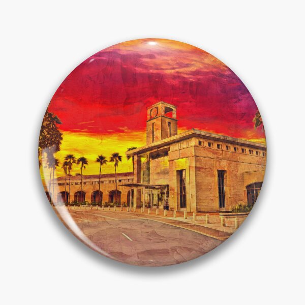 Item preview, McAllen Convention Center at sunset - digital painting designed and sold by NickoPrints.